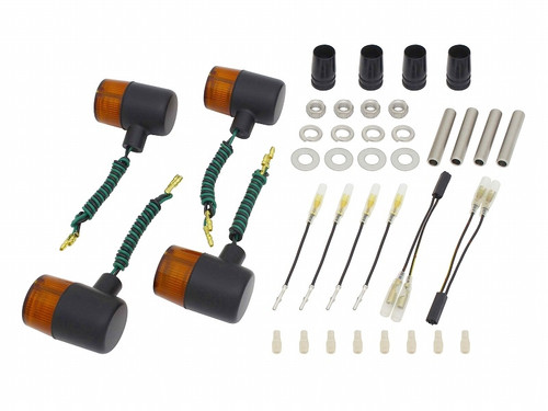 W650/W400 (04~) “71 STYLE” INDICATOR KIT, BLK/ORANGE, 016191-56