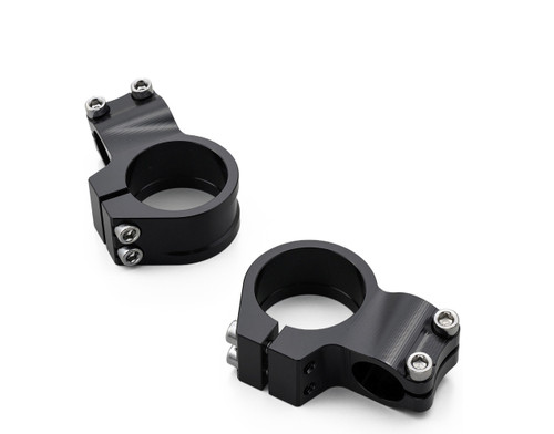BLACK CNC MACHINED CLIP-ON BAR "CLAMPS", 43MM, 69778