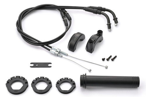 81750-DAYTONA "THROTTLE KIT", W/CABLES, BLACK, 22.2mm