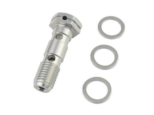 POSH MACHINED ALLOY "BANJO BOLT", DOUBLE, (EARLS TYPE), M1 X P1.25, 550020-03