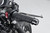81174 DAYTONA "W" CNC BAR ENDS, BLACK ANODISED, SILVER, 14-19MM ID