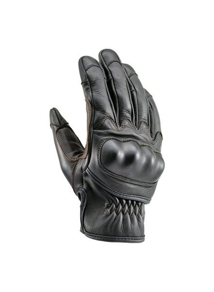 DAYTONA (HENLY BEGINS) HBG-033 COWHIDE GLOVE, BLACK/BROWN, SIZE SML - 96133