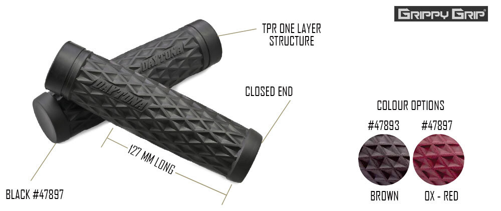 DAYTONA GRID GRIPS 1 INCH FEATURES