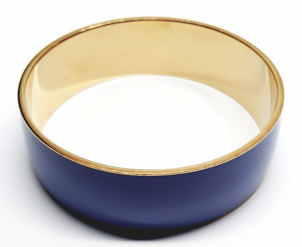  J. Crew Lavender Gold Tone Wide Enamel Bangle - New