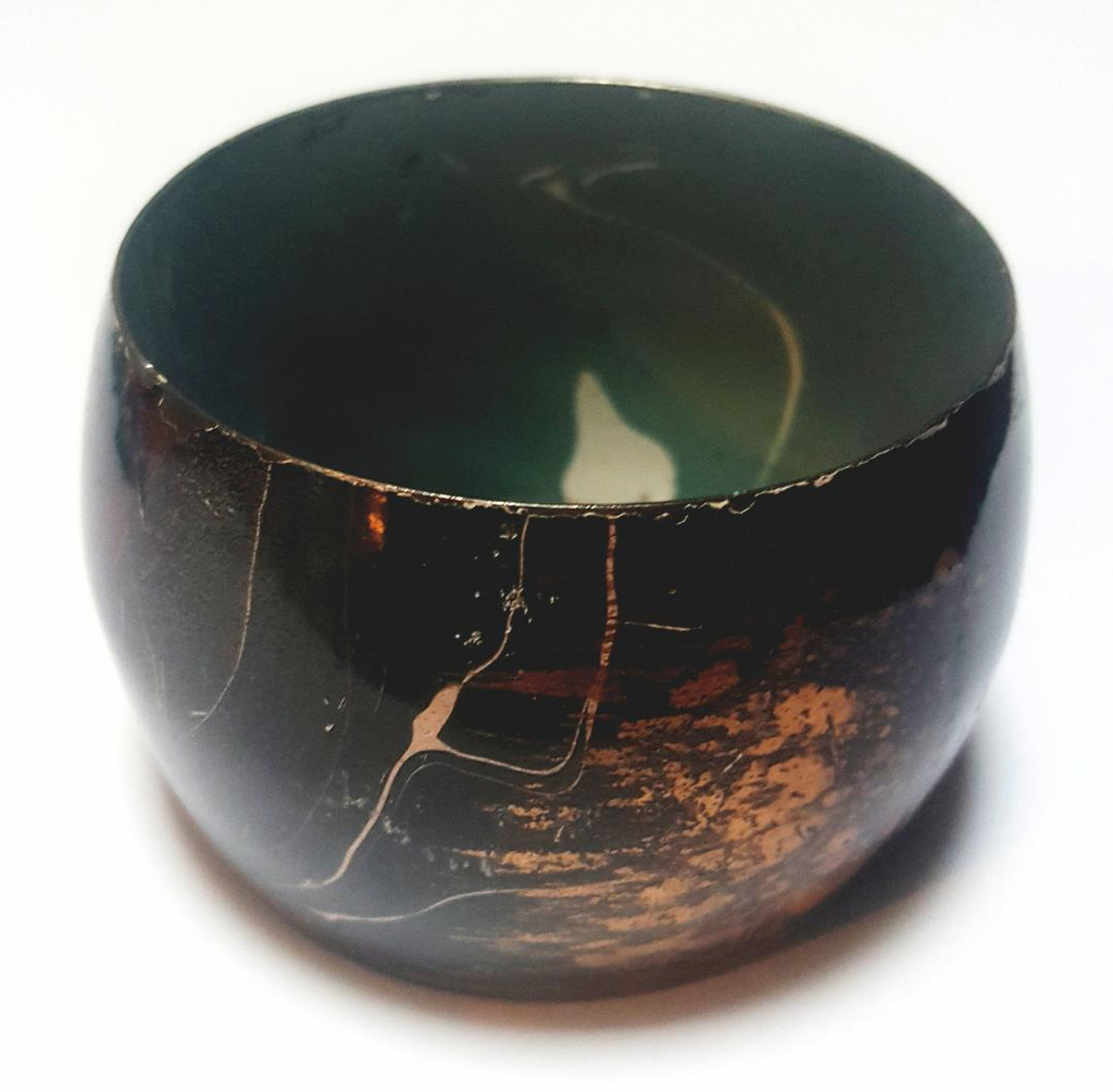 Metal Meets Cosmic Wide Bangle Bracelet - Vintage