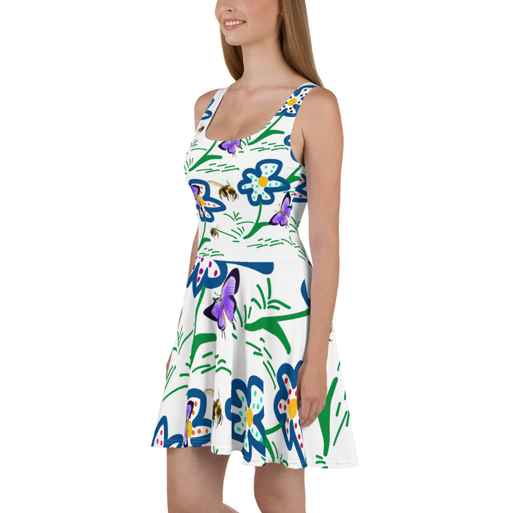 Ann Gertrude "Flower Patch" Skater Dress