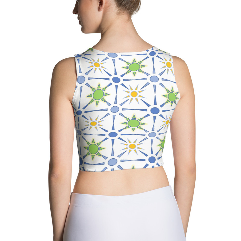 Ann Gertrude "Sun Gallery" Sleeveless Crop Top