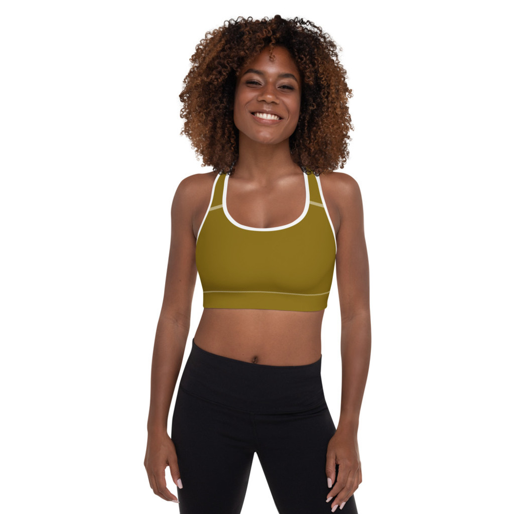 Ann Gertrude Brown Padded Sports Bra