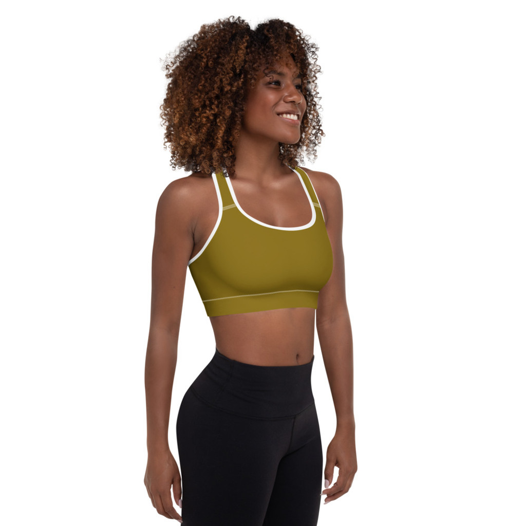 Ann Gertrude Brown Padded Sports Bra