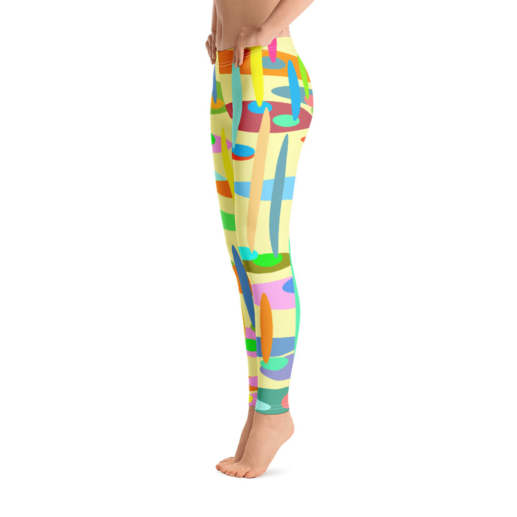 Ann Gertrude "Ponds Paradise" Low Rise Legging - Yellow