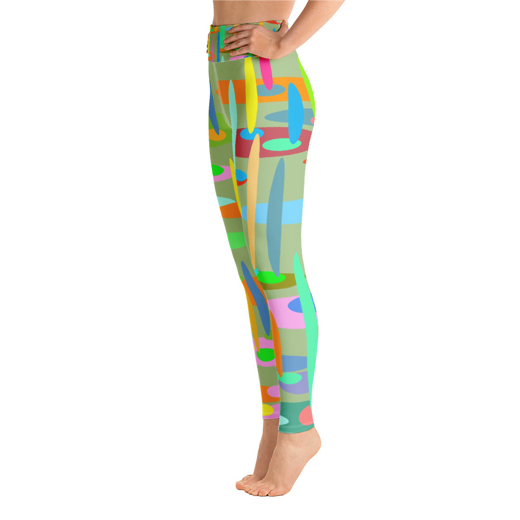 Ann Gertrude "Ponds Paradise" Yoga Legging - Green