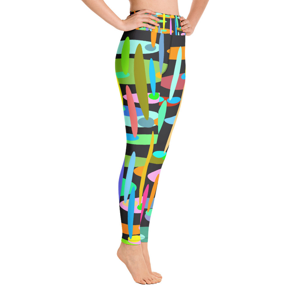 Ann Gertrude "Ponds Paradise" Yoga Legging with Pocket - Black