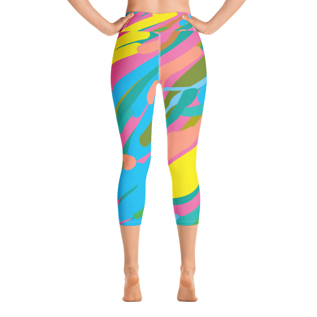 Ann Gertrude Splash Yoga Capri Legging