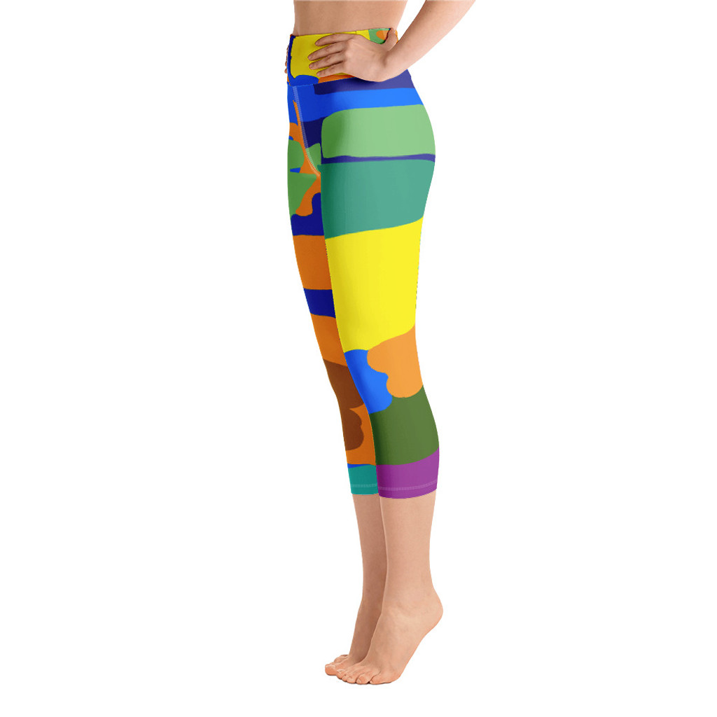 Ann Gertrude "Wild" Yoga Capri Legging with Pocket