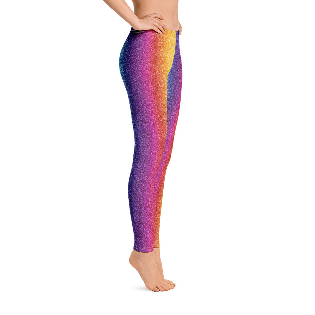 Ann Gertrude "Rainbow Shimmer" Low Rise Legging 