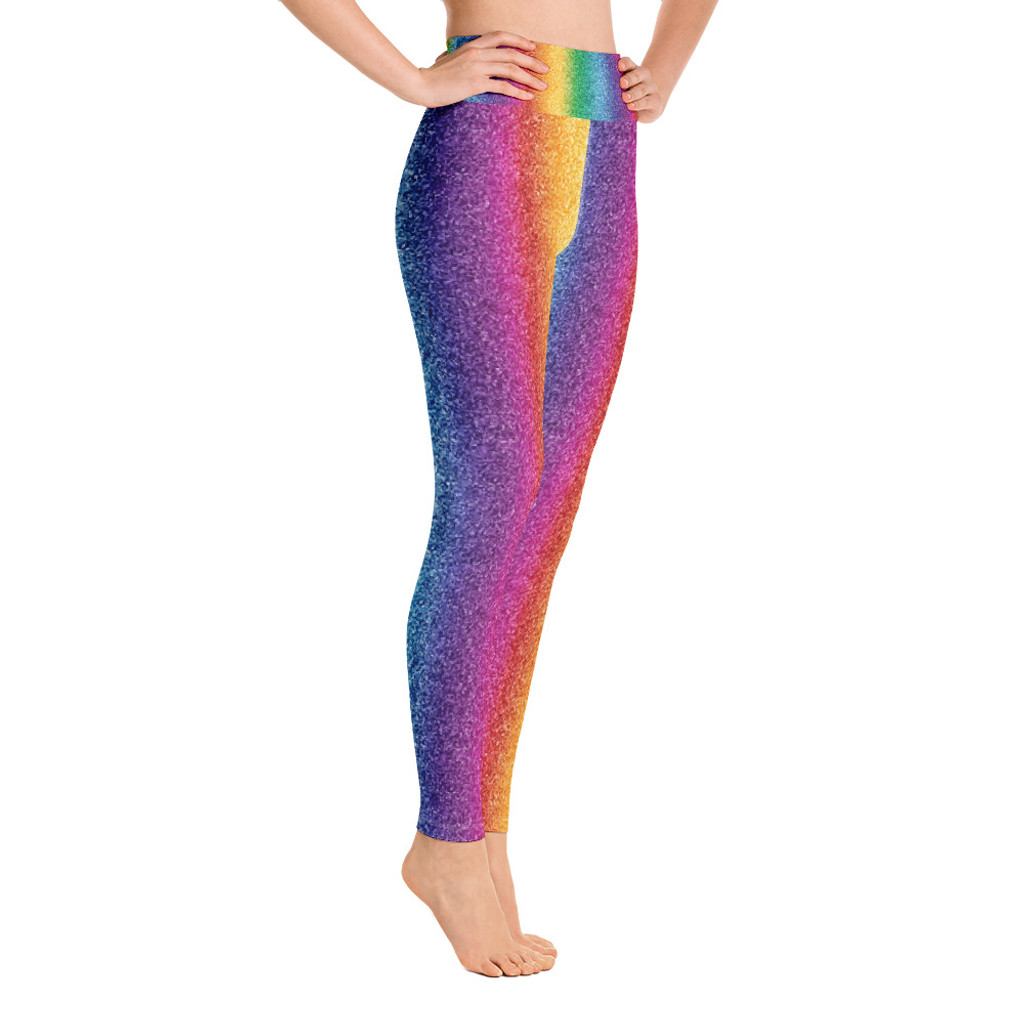 Ann Gertrude "Rainbow Shimmer" Yoga Legging with Pocket