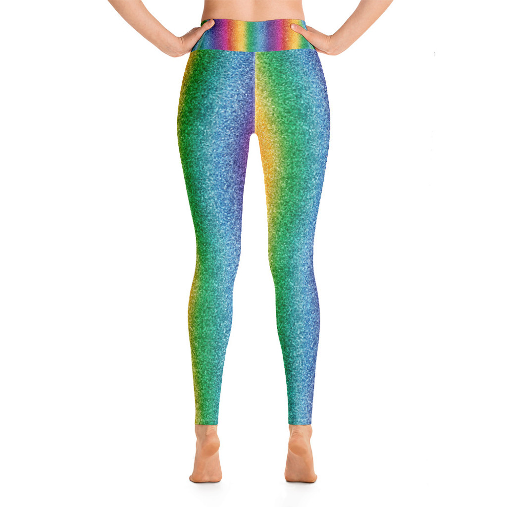 Ann Gertrude "Rainbow Shimmer" Yoga Legging with Pocket