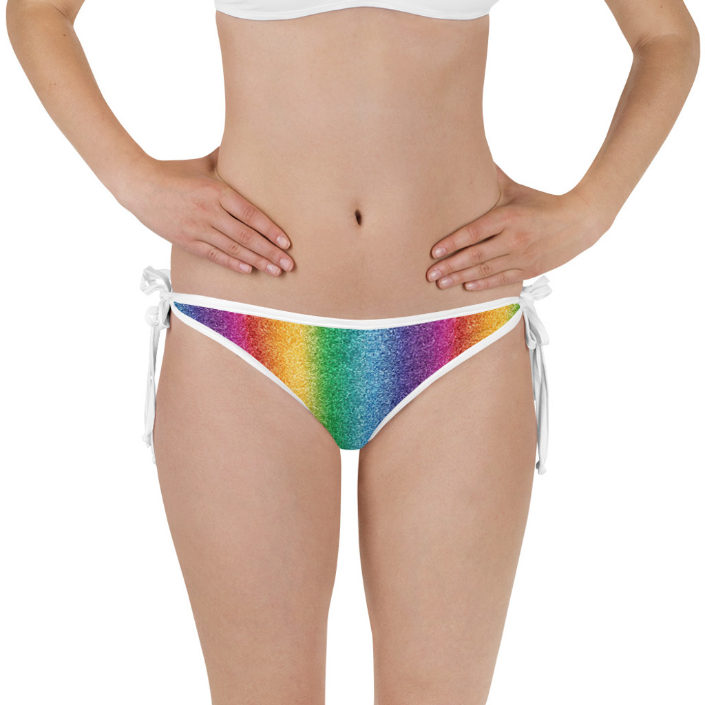 Ann Gertrude "Rainbow Shimmer" Reversible Bikini Bottom