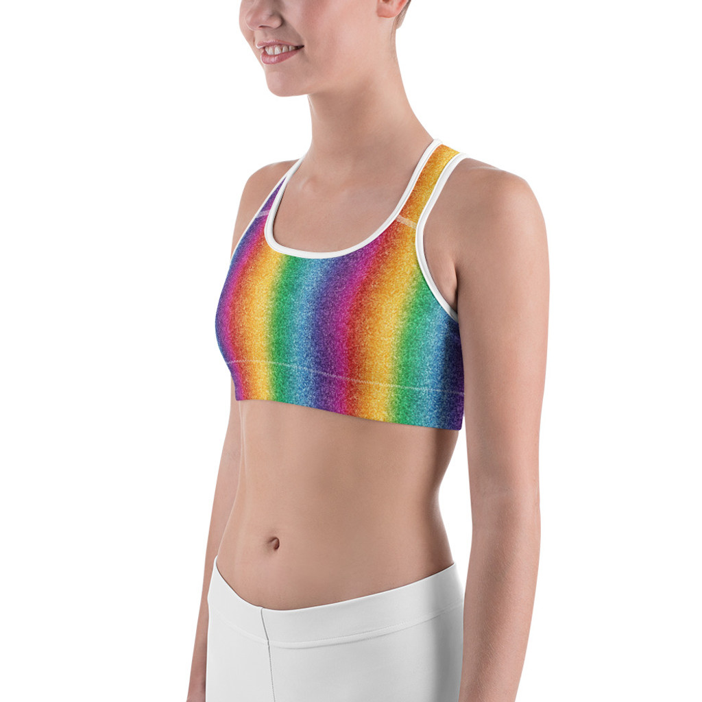 Ann Gertrude "Rainbow Shimmer" Sports Bra