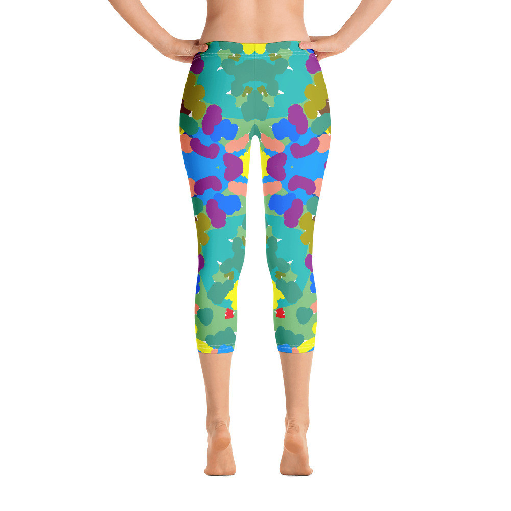 Ann Gertrude "Graffiti II" Low Rise Capri Legging 