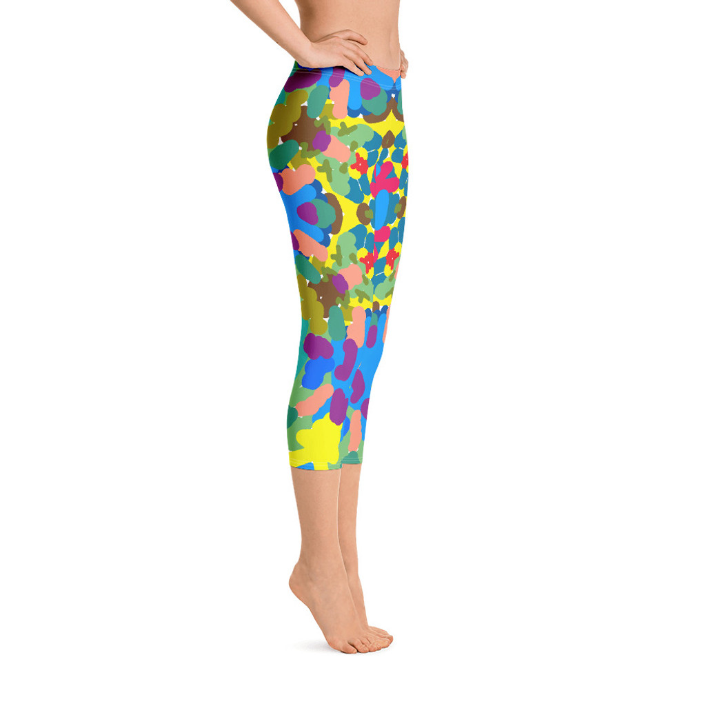 Ann Gertrude "Graffiti II" Low Rise Capri Legging 