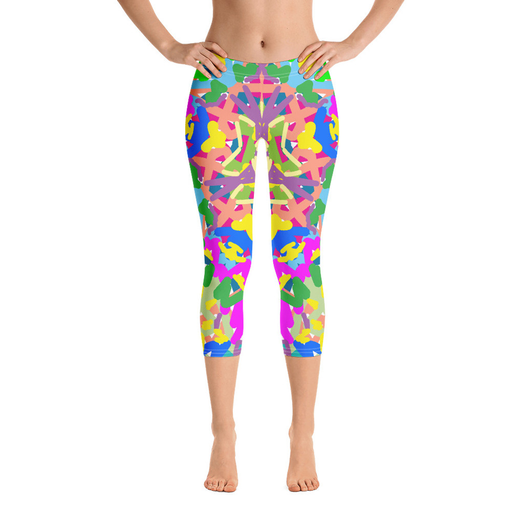 Ann Gertrude "Graffiti I" Low Rise Capri Legging