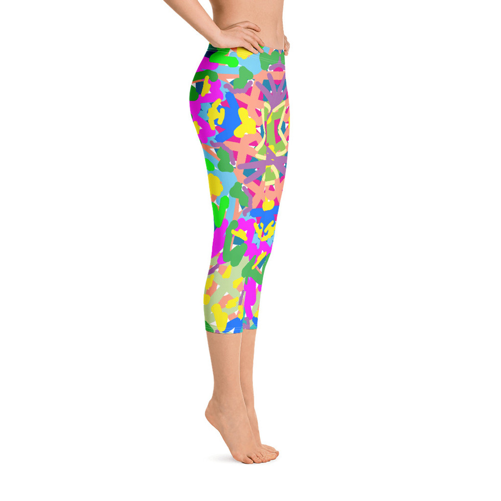 Ann Gertrude "Graffiti I" Low Rise Capri Legging