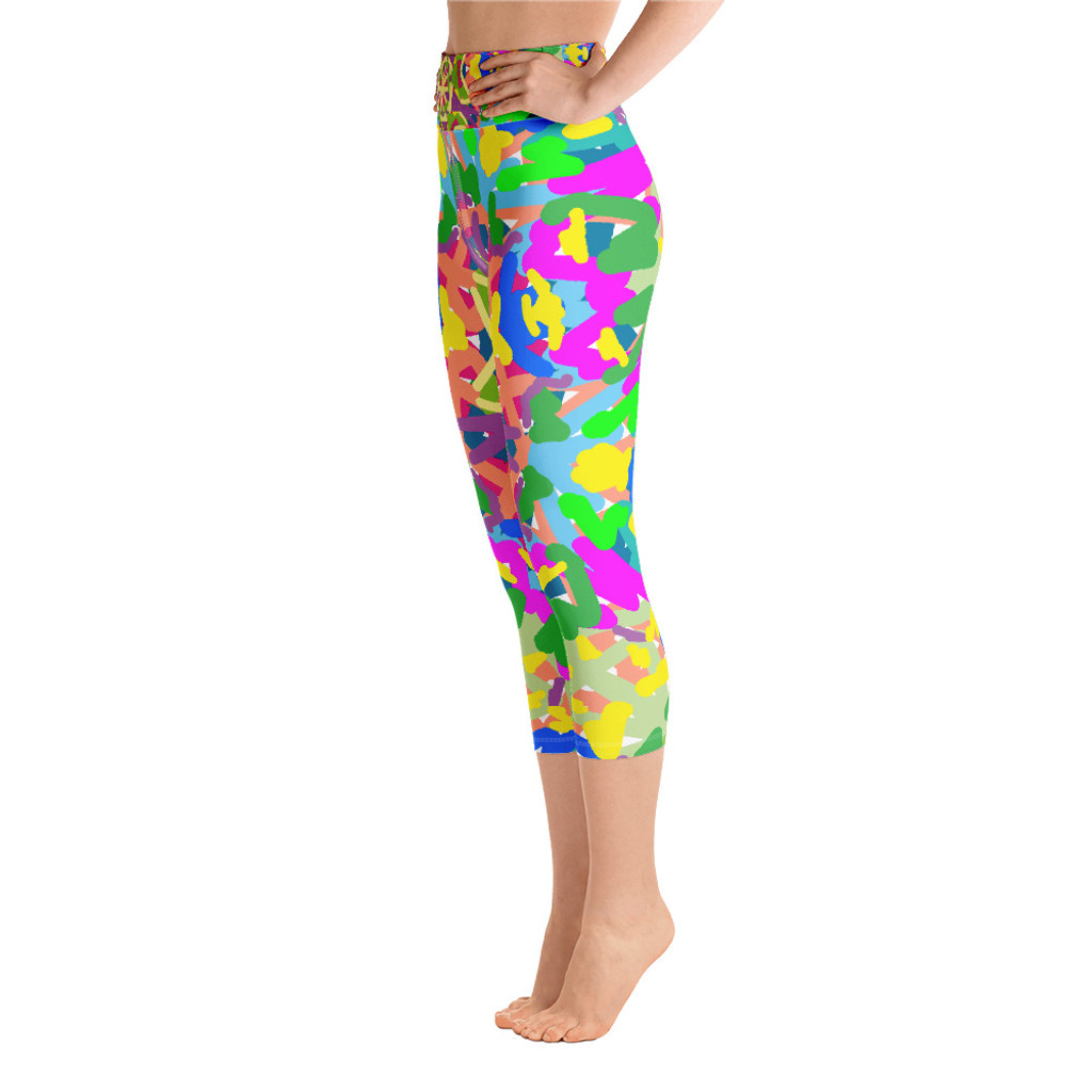 Ann Gertrude "Graffiti I" Yoga Capri Legging 