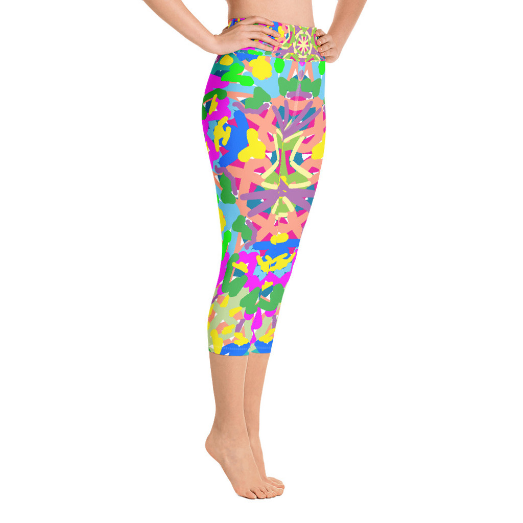 Ann Gertrude "Graffiti I" Yoga Capri Legging 