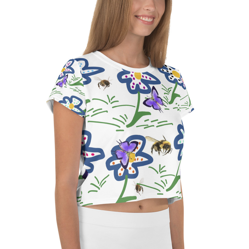 Ann Gertude "Flower Patch" Crop Tee