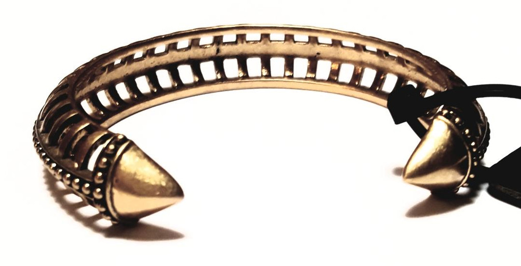 J. Crew Brass Tone Cut-Out Pebbled Cuff Bracelet - New