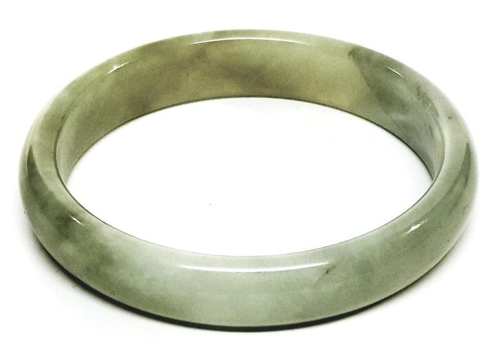 Natural Solid Imperial Jade Bangle Bracelet - Vintage