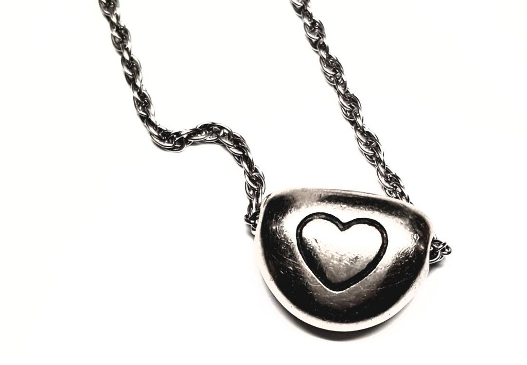 James Avery Solid Heart Pendant Rope Necklace Vintage thethingsyouwear