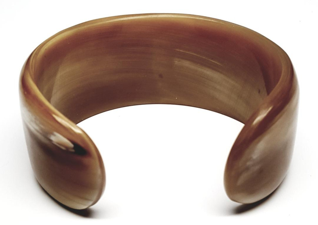 PONO by Joan Goodman Caramel-Colored Wide Italian Resin Cuff Bangle Bracelet 