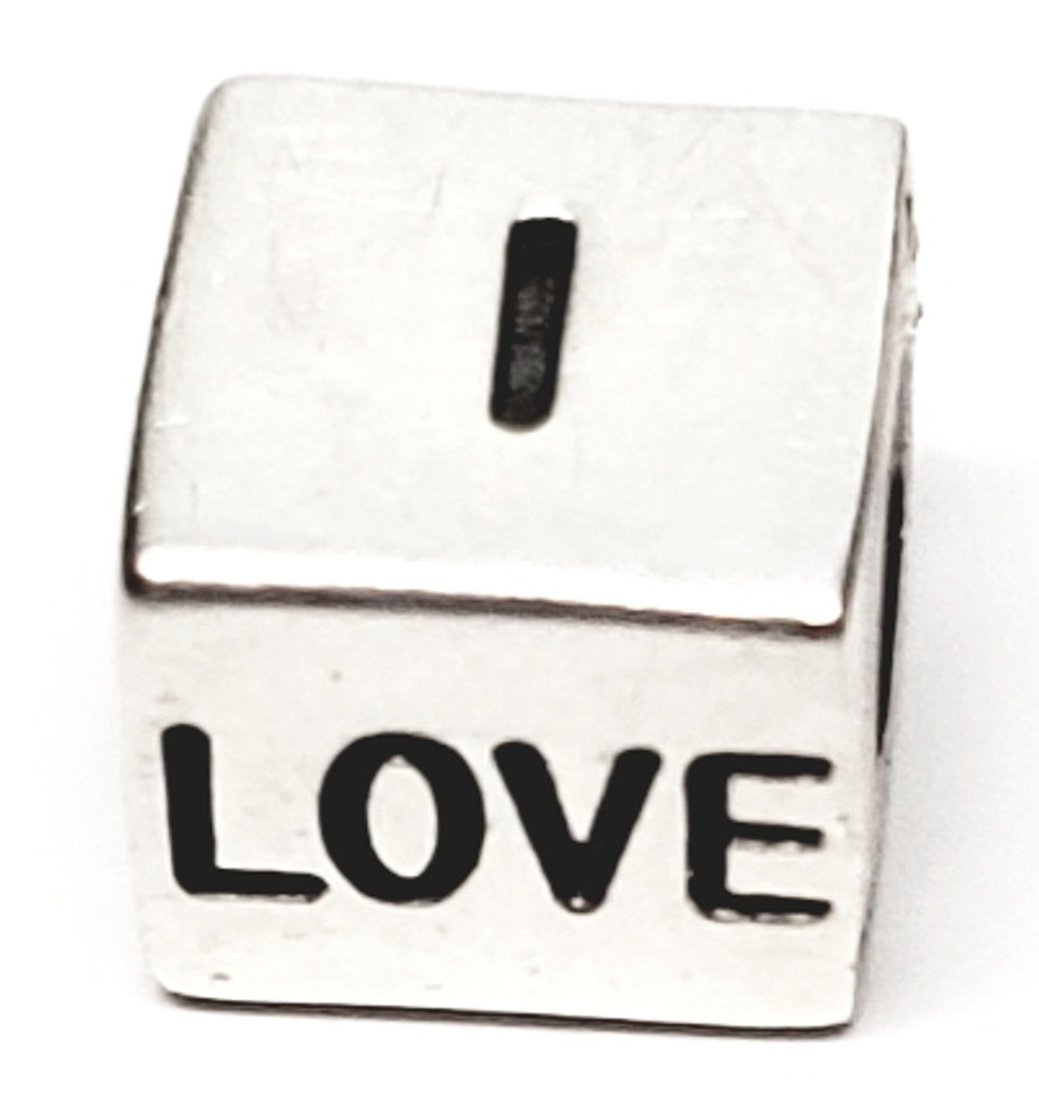 Pandora Ale Love Cube Charm for Bracelet or Necklace - Vintage