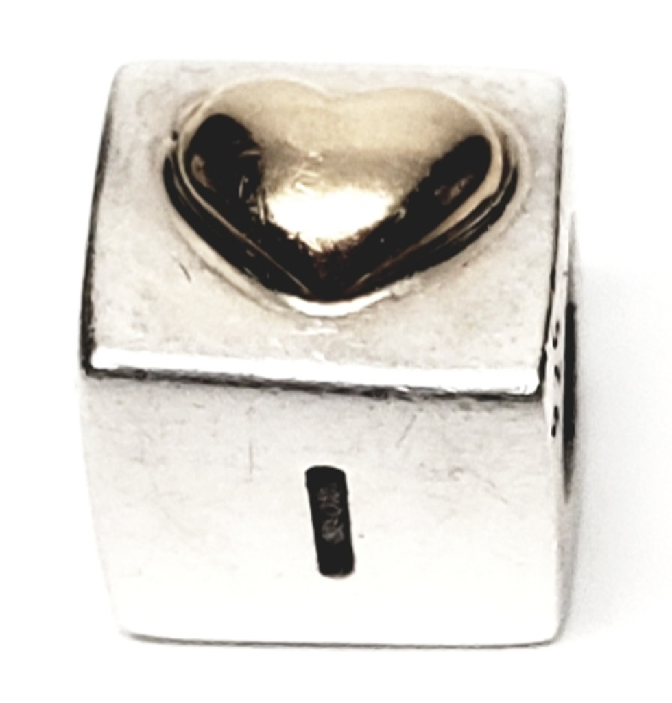 Pandora Ale Love Cube Charm for Bracelet or Necklace - Vintage