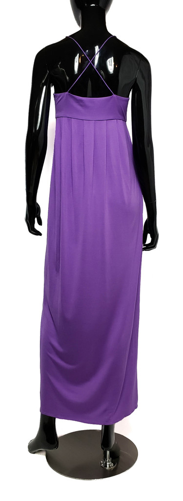 CO-OP Barneys New York Purple-Soft Pleated Crossback Maxi Dress - Size S - New
