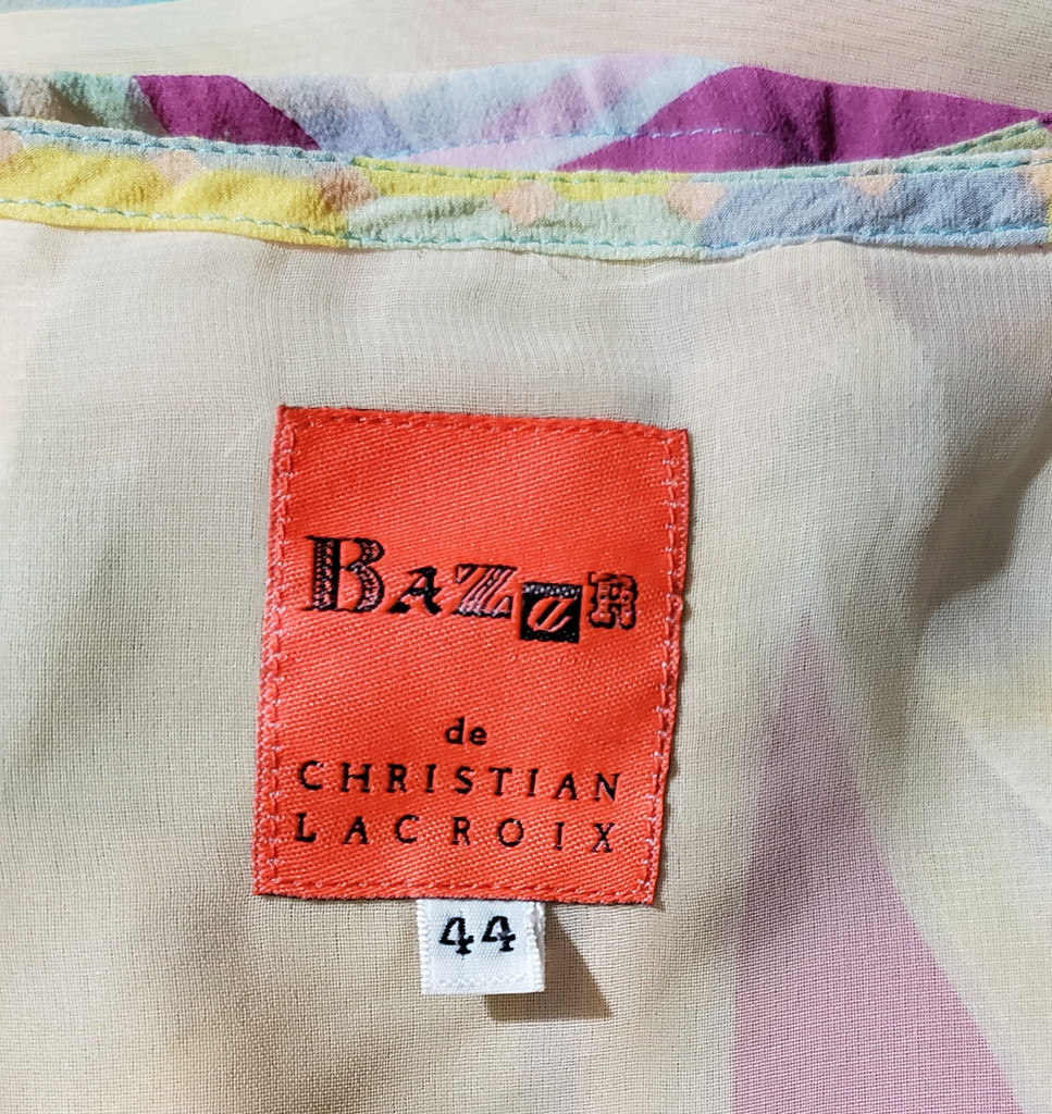 CHRISTIAN LACROIX Silk Art Deco Pastels Paisley Print Palazzo Pants - Size 44 (US 6-8) - Rare