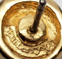 Burberrys of London Gold Chain Links Dangle Earrings - Vintages 1980s Rare