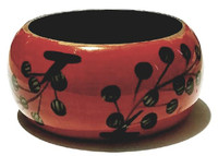 Wooden Bracelet - So Boho Black Tree Bangle - Vintage