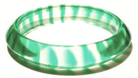 Prystal Bakelite  Green Gummy Worm Bangle Bracelet - Vintage