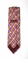 Tina Cosina Silk Colorful Abstract Dimensional Squares & Dots Tie - Vintage Deadstock