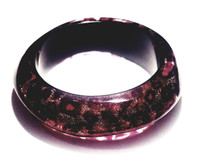 Lucite Raspberry Cheetah Glow Bangle Bracelet - Vintage