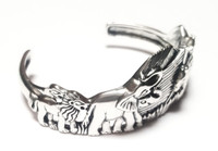 Kabana Sterling Silver Noah's Ark Cuff Bracelet - Vintage