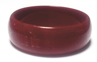 Bakelite Cherry and Cream Marbled Bangle Bracelet - Vintage