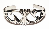 Nellie TSO Sterling Silver Navajo Cuff Bracelet - Vintage