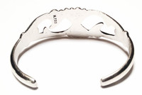 Nellie TSO Sterling Silver Navajo Cuff Bracelet - Vintage