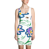 Ann Gertrude "Flower Patch" Bodycon Dress