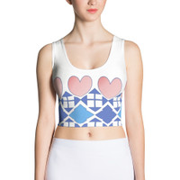 Ann Gertrude "Windows to My Heart" Sleeveless Crop Top