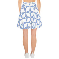 Ann Gertrude "Windmill" Skater Skirt - Sky Blue